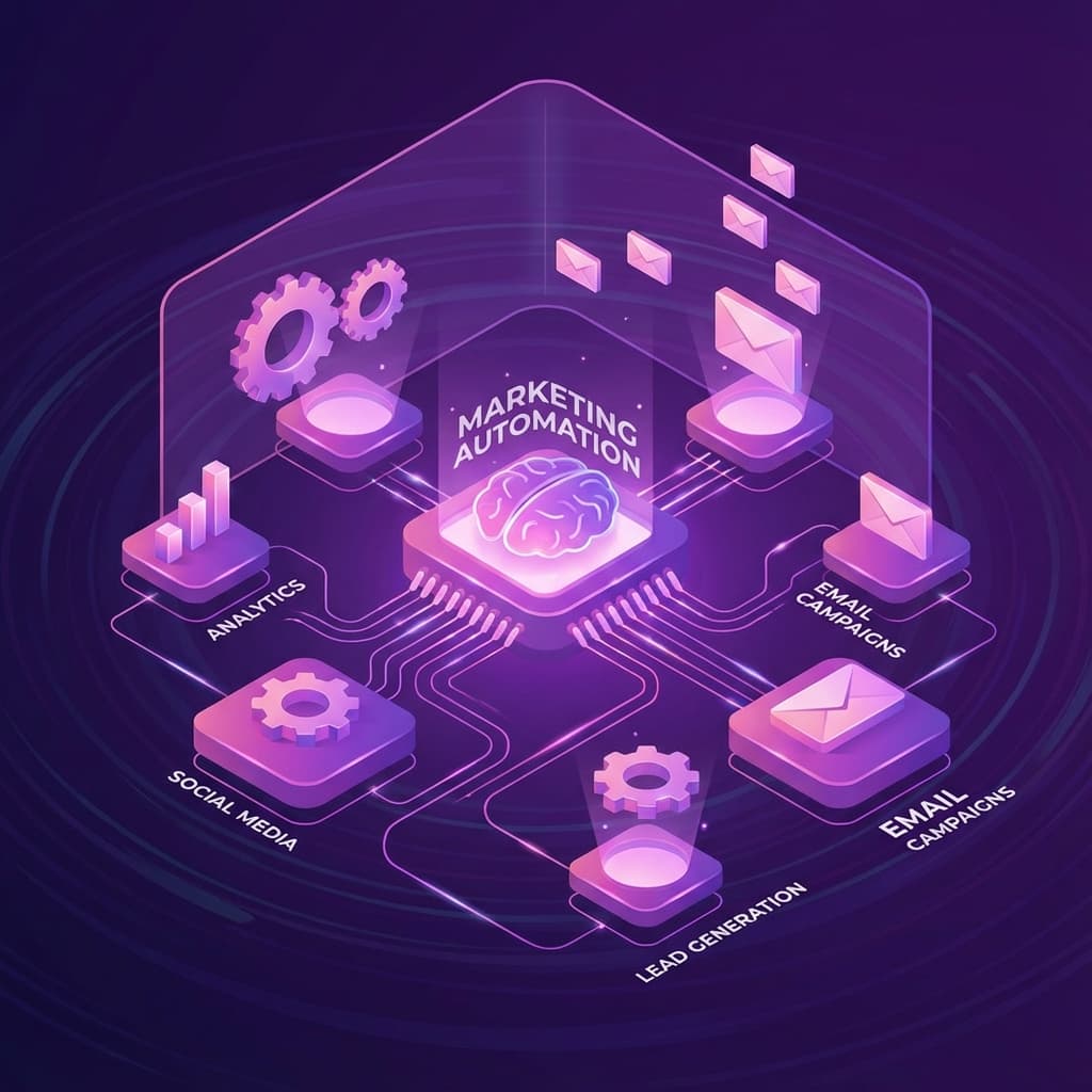 CRM & Marketing Automation illustration
